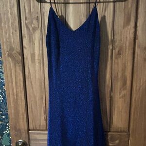 Lulu's Strapless Blue Dress